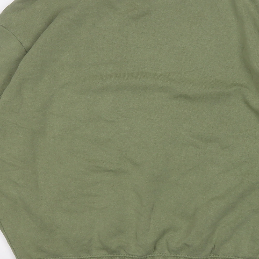 H&M Mens Green  Cotton Pullover Sweatshirt Size M