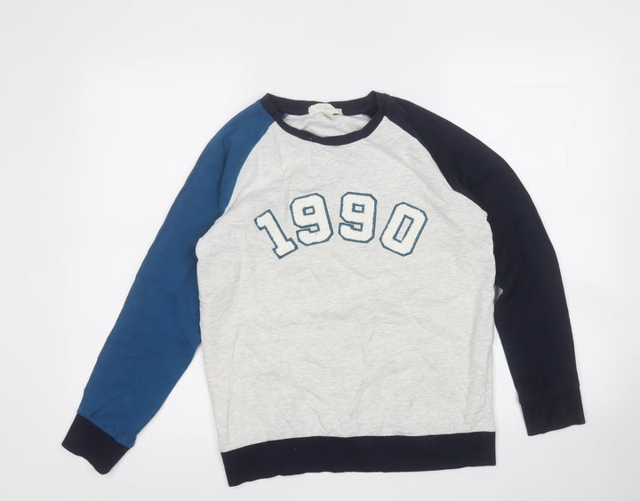Marks and Spencer Boys Grey Cotton Pullover Sweatshirt Size 12-13 Years - 1990