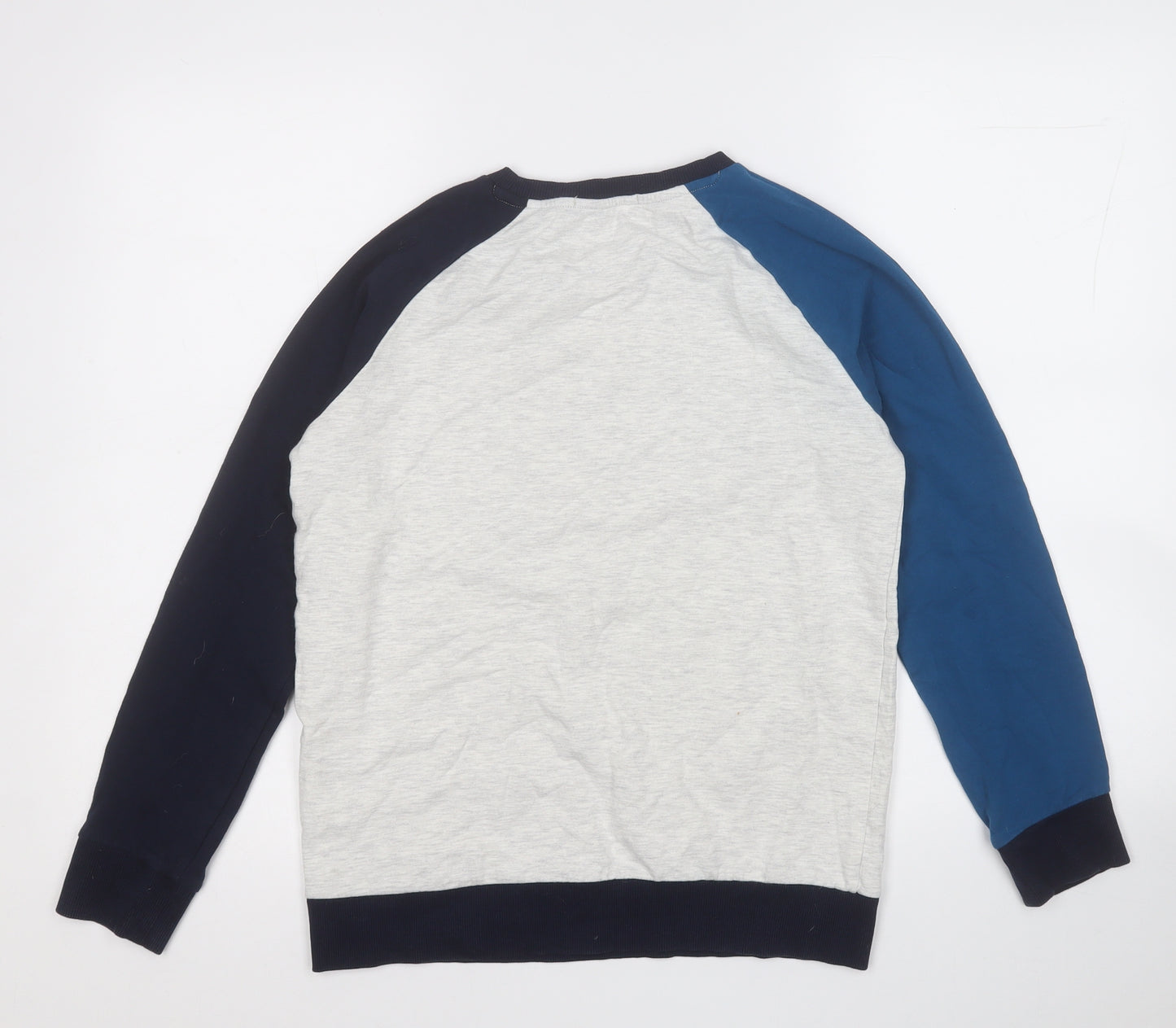 Marks and Spencer Boys Grey  Cotton Pullover Sweatshirt Size 12-13 Years   - 1990