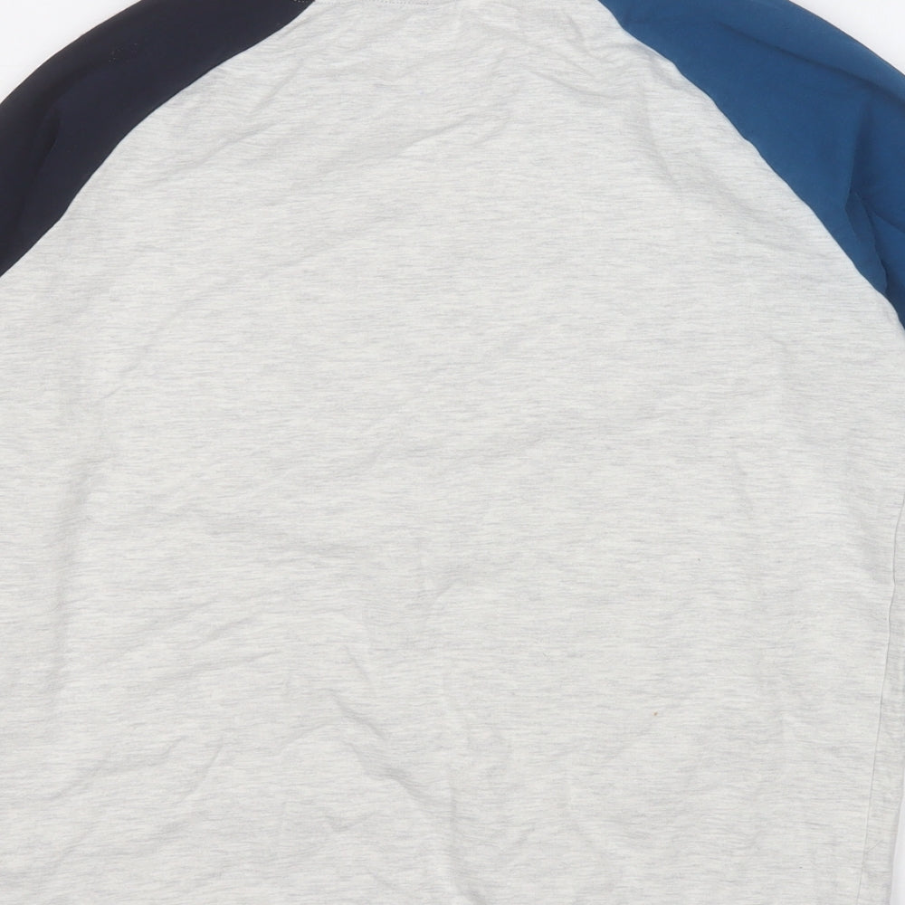 Marks and Spencer Boys Grey  Cotton Pullover Sweatshirt Size 12-13 Years   - 1990