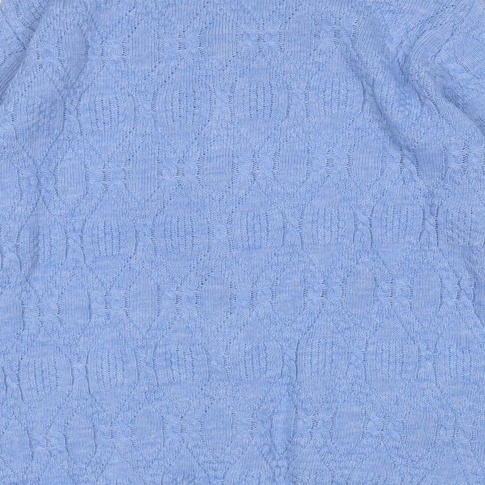 beaumonde paris Womens Blue Round Neck  Polyester Cardigan Jumper Size 18