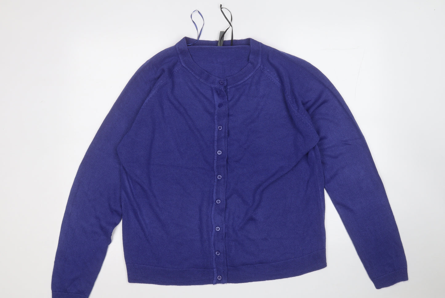 Originals Womens Purple Round Neck  Acrylic Cardigan Jumper Size 18