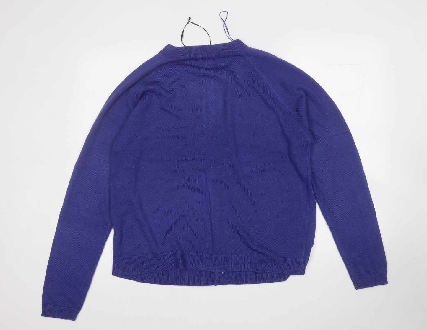 Originals Womens Purple Round Neck  Acrylic Cardigan Jumper Size 18