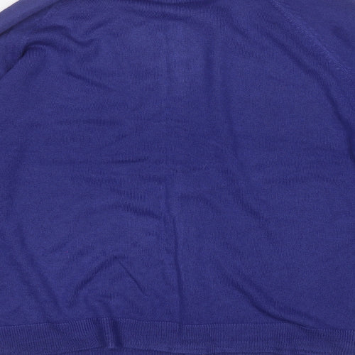 Originals Womens Purple Round Neck  Acrylic Cardigan Jumper Size 18