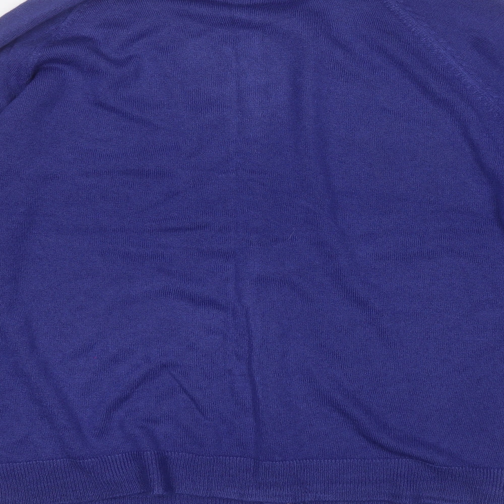 Originals Womens Purple Round Neck  Acrylic Cardigan Jumper Size 18