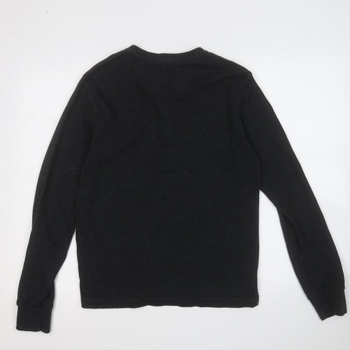 US Polo Assn. Mens Grey Round Neck  Cotton Pullover Jumper Size S