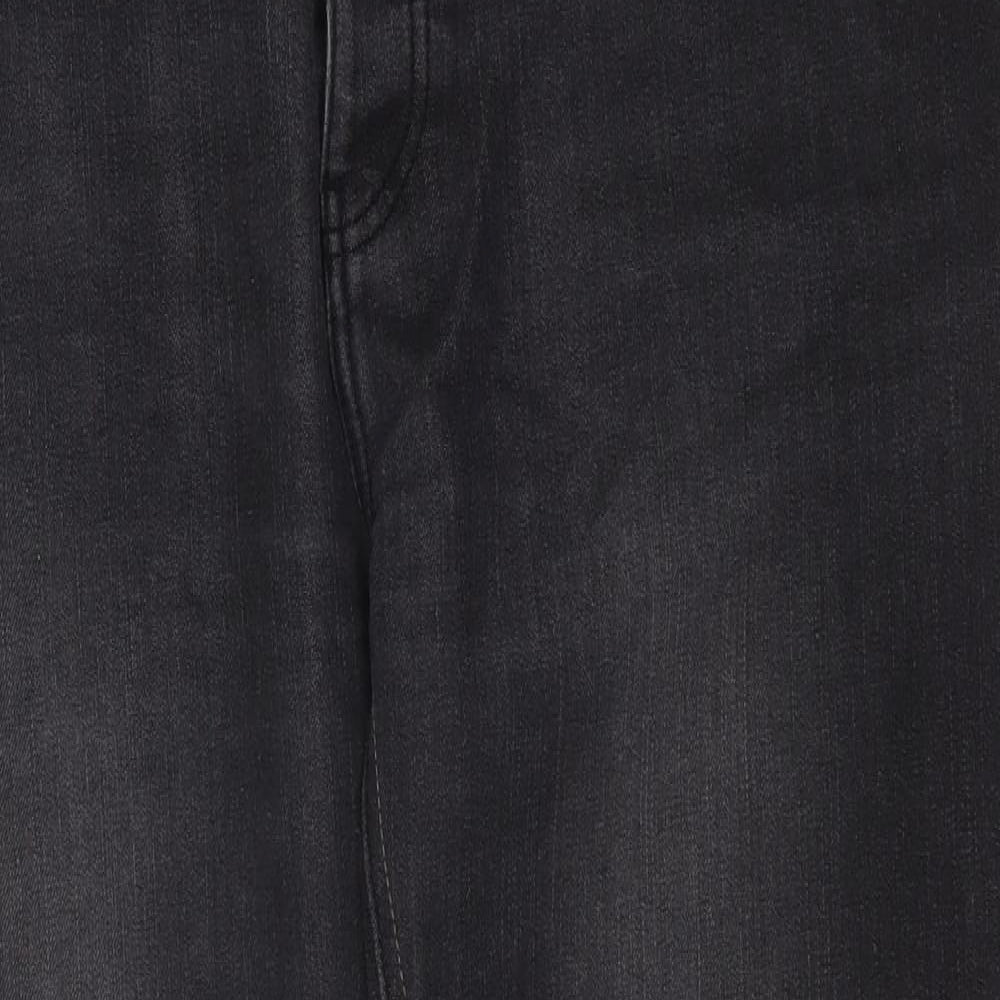 Lee Cooper Mens Black  Cotton Straight Jeans Size 36 L30 in Regular