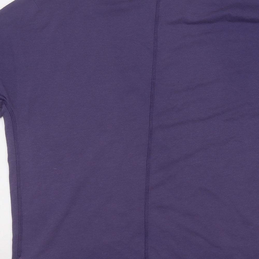 Reebok Mens Purple  Cotton  T-Shirt Size M Round Neck