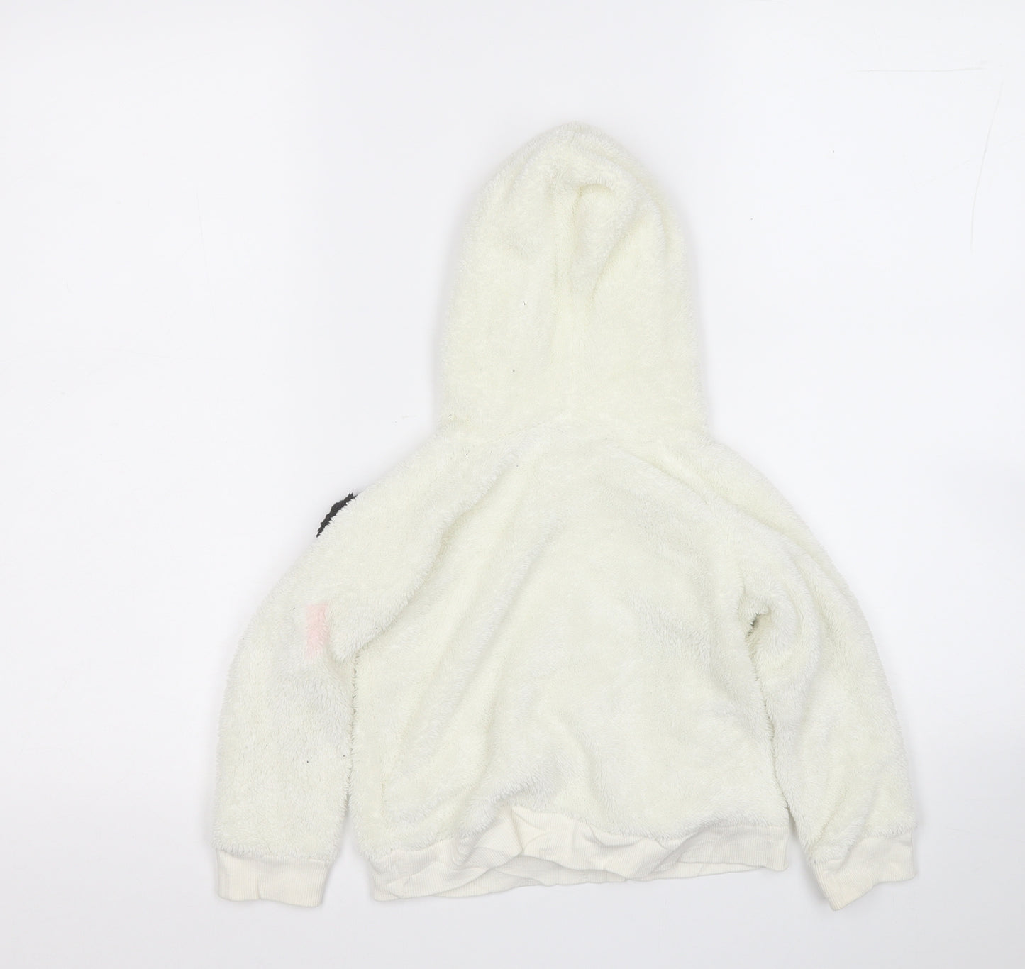 Blue Zoo Girls White  Polyester Pullover Hoodie Size 2-3 Years   - Panda