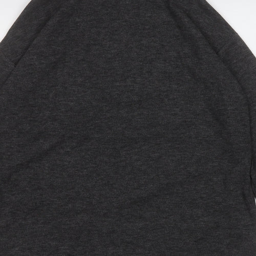 TU Womens Grey Mock Neck  Polyester Pullover Jumper Size 10