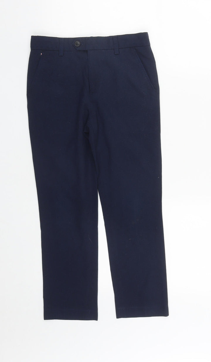 NEXT Boys Blue Polyester Dress Pants Trousers Size 9 Months L22 in Regular Zip