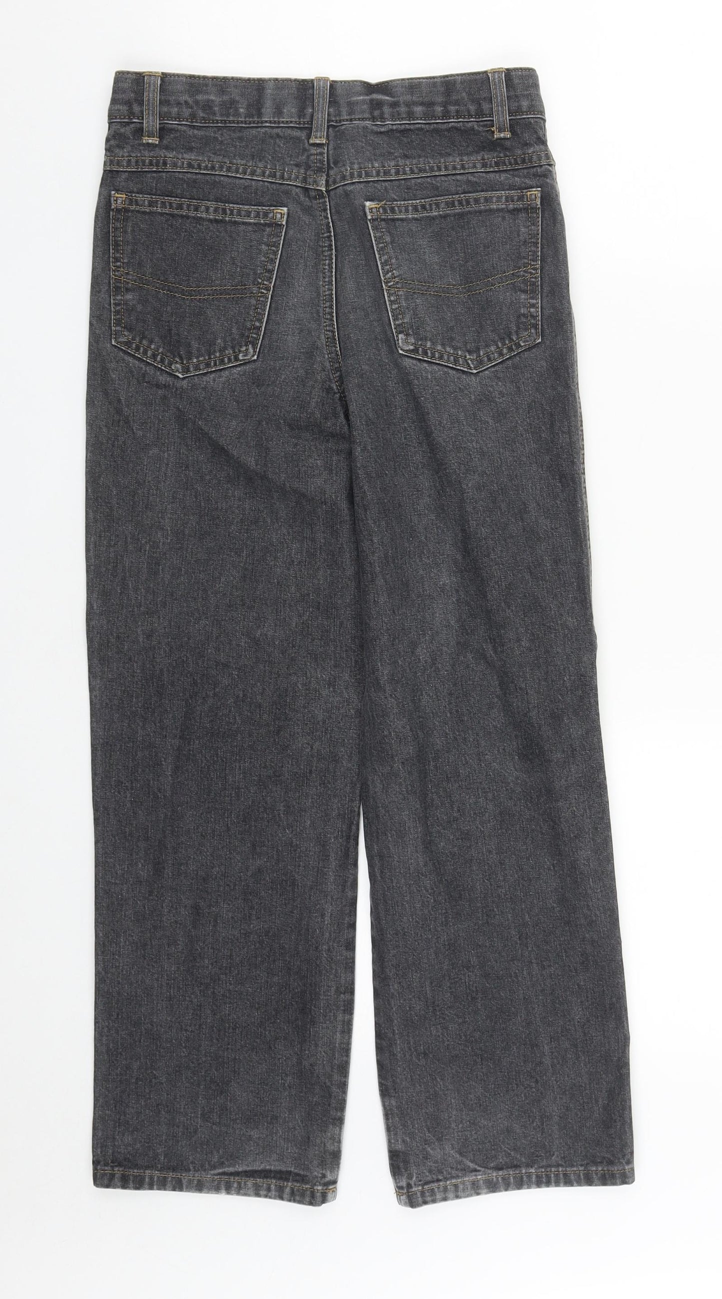 Marks and Spencer Boys Black  Cotton Straight Jeans Size 10 Years  Regular Zip