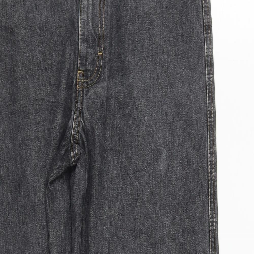 Marks and Spencer Boys Black  Cotton Straight Jeans Size 10 Years  Regular Zip