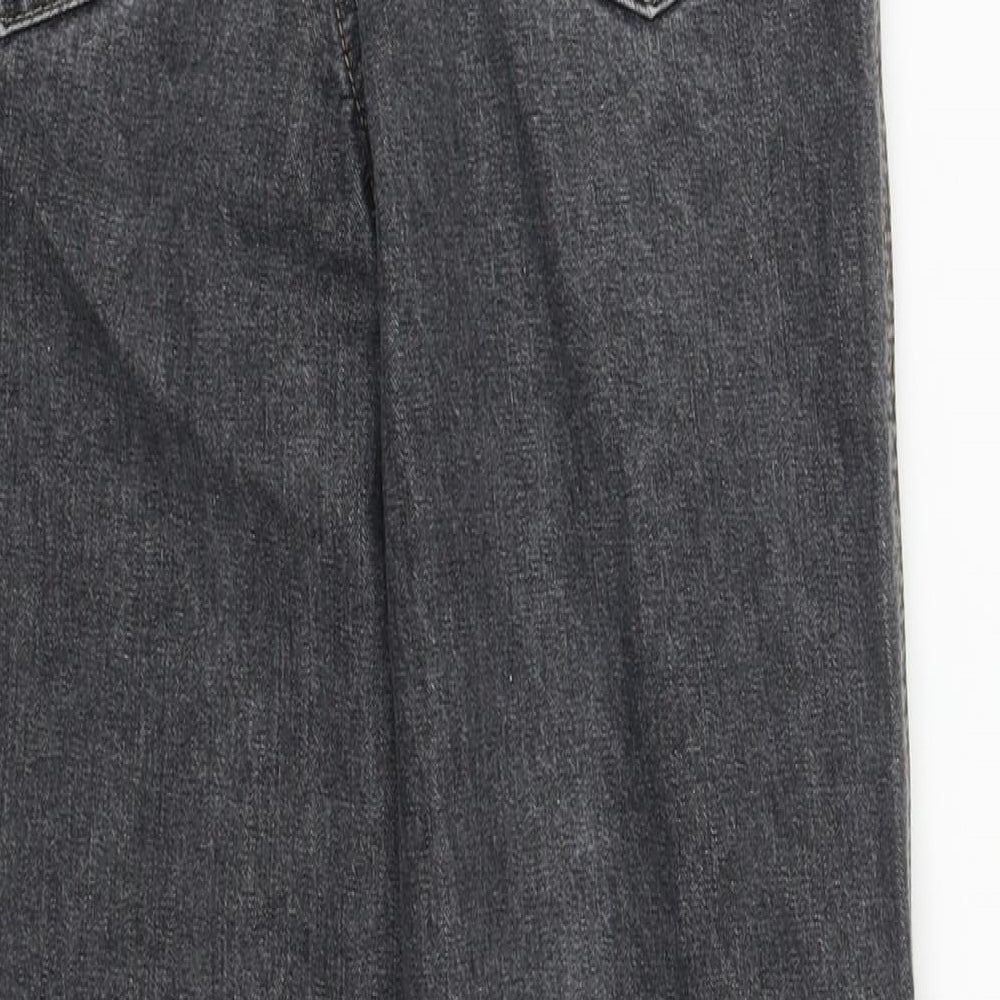 Marks and Spencer Boys Black  Cotton Straight Jeans Size 10 Years  Regular Zip