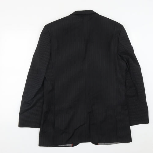 City Survival Mens Black  Polyester Jacket Suit Jacket Size 40