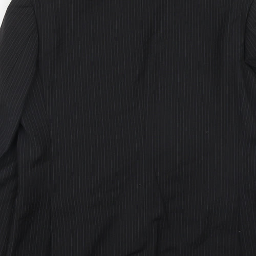 City Survival Mens Black  Polyester Jacket Suit Jacket Size 40