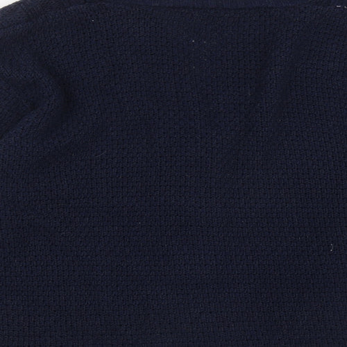 Infiniti Womens Blue V-Neck  Acrylic Cardigan Jumper Size M