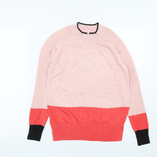 NEXT Womens Pink Round Neck  Viscose Pullover Jumper Size 8