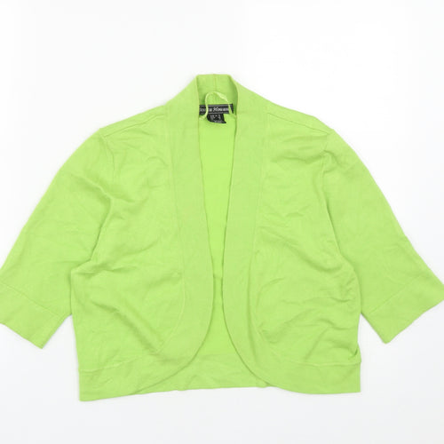 Jessica Howard Womens Green V-Neck  Viscose Pullover Jumper Size 16