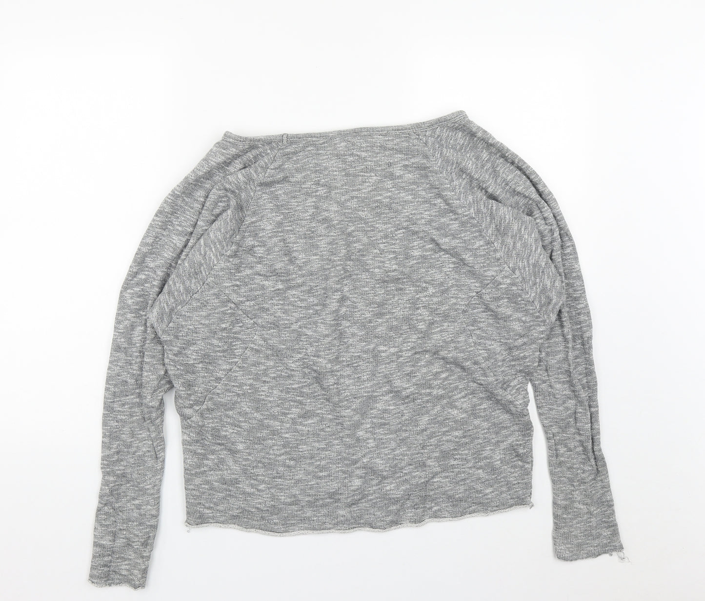 Topshop Womens Green Scoop Neck  Cotton Pullover Jumper Size 8