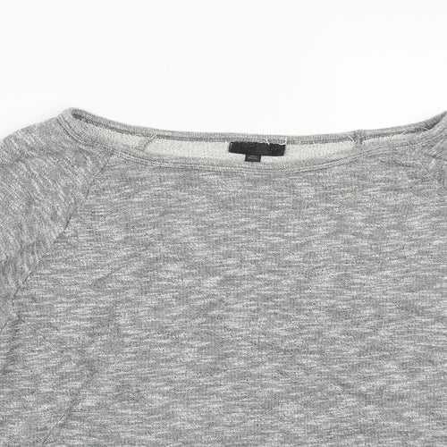 Topshop Womens Green Scoop Neck  Cotton Pullover Jumper Size 8