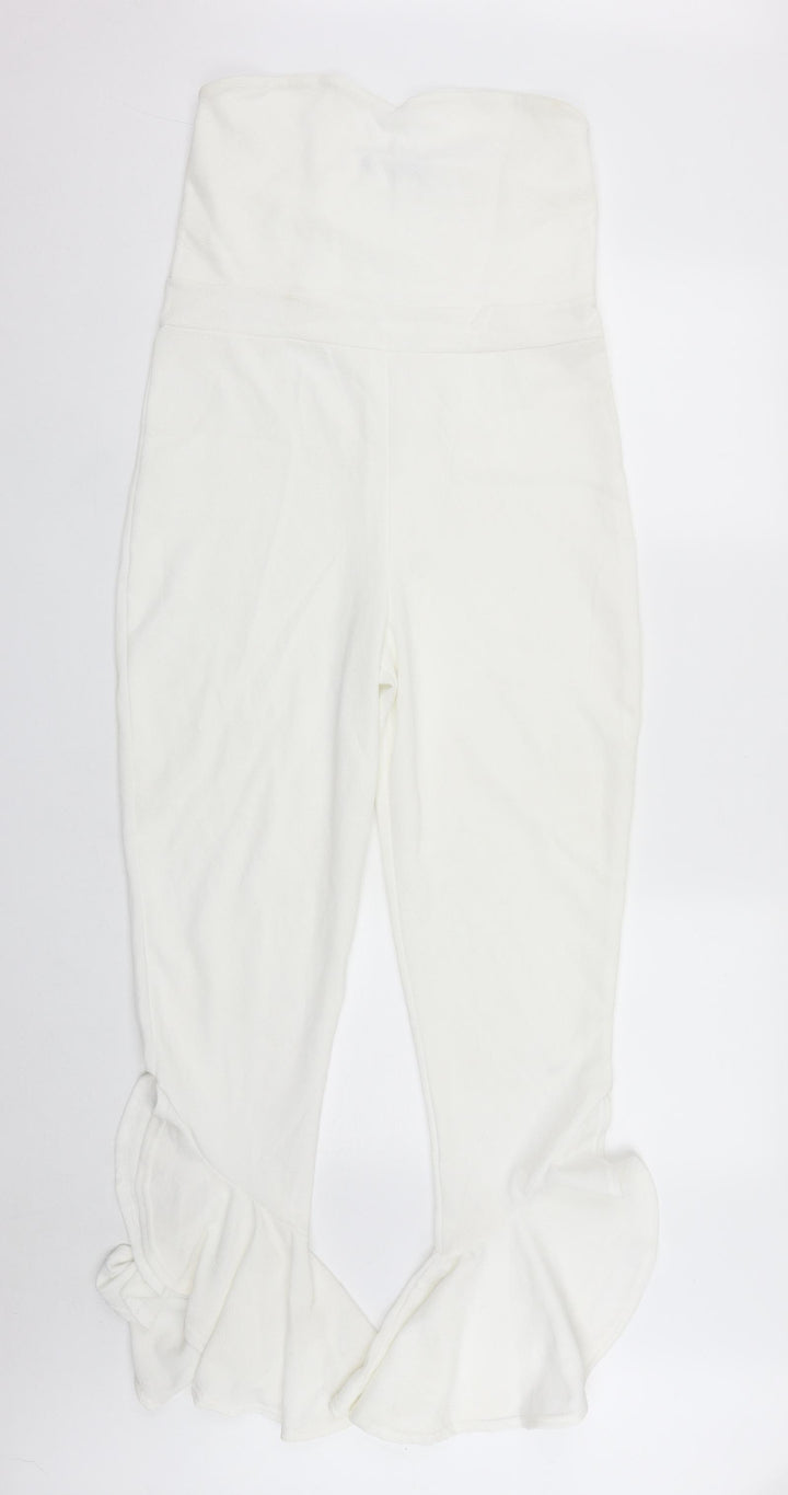 Preworn Womens White  Polyester Playsuit One-Piece Size 20