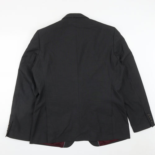 Marks and Spencer Mens Black  Polyester Jacket Suit Jacket Size 44
