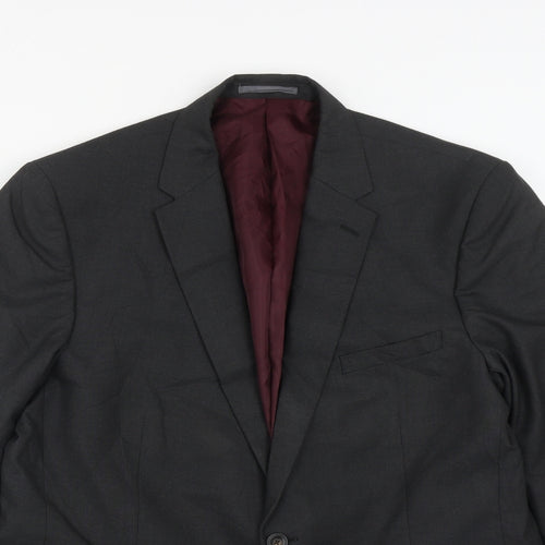 Marks and Spencer Mens Black  Polyester Jacket Suit Jacket Size 44