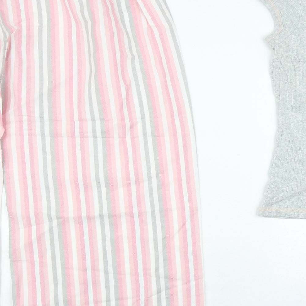 Dorothy Perkins Womens Pink Striped Cotton Top Pyjama Set Size XL  Drawstring