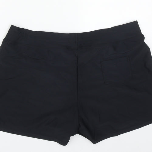 Cross1946 Womens Black  Polyamide Sweat Shorts Size 34 in  Regular Drawstring