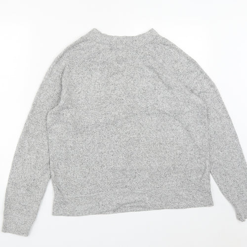 F&F Womens Grey Round Neck  Viscose Pullover Jumper Size 14