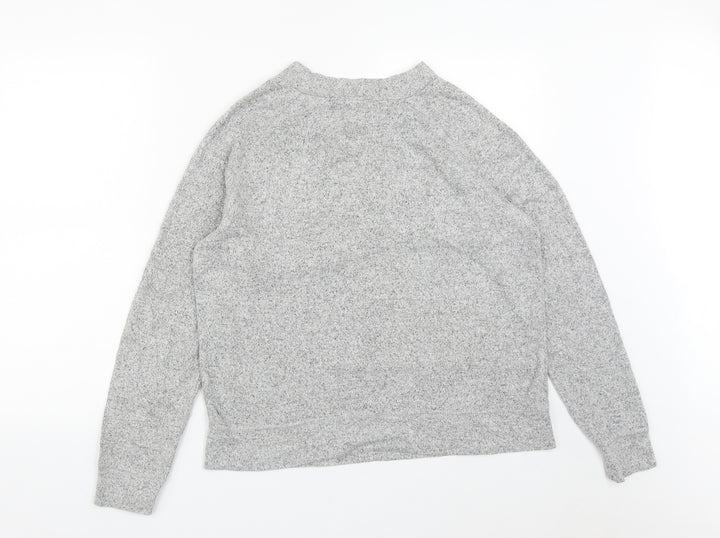 F&F Womens Grey Round Neck  Viscose Pullover Jumper Size 14