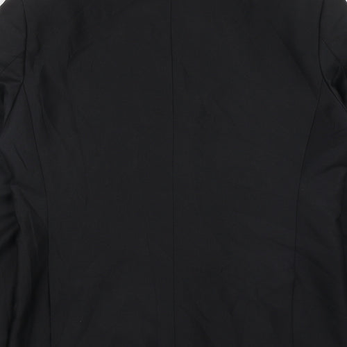 VOEUT Mens Black  Polyester Jacket Suit Jacket Size 40
