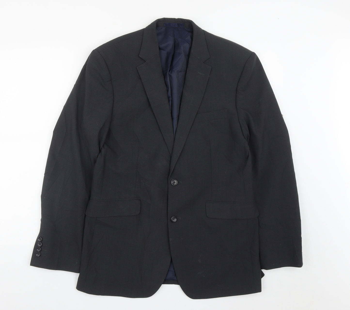 Jack Reid Mens Black  Polyester Jacket Suit Jacket Size 40