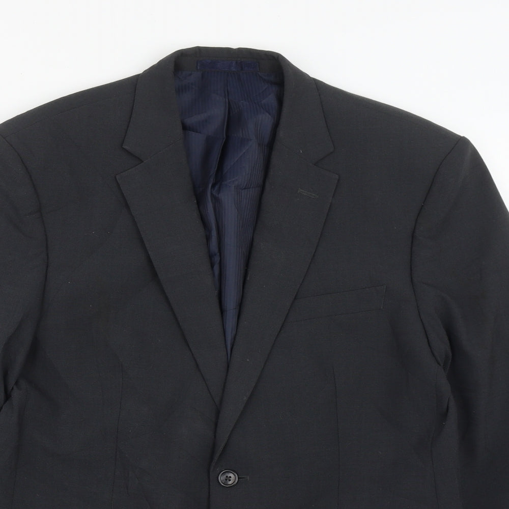 Jack Reid Mens Black  Polyester Jacket Suit Jacket Size 40