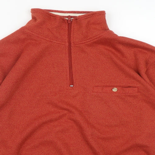 Premier Man Mens Orange  Polyester Pullover Sweatshirt Size S