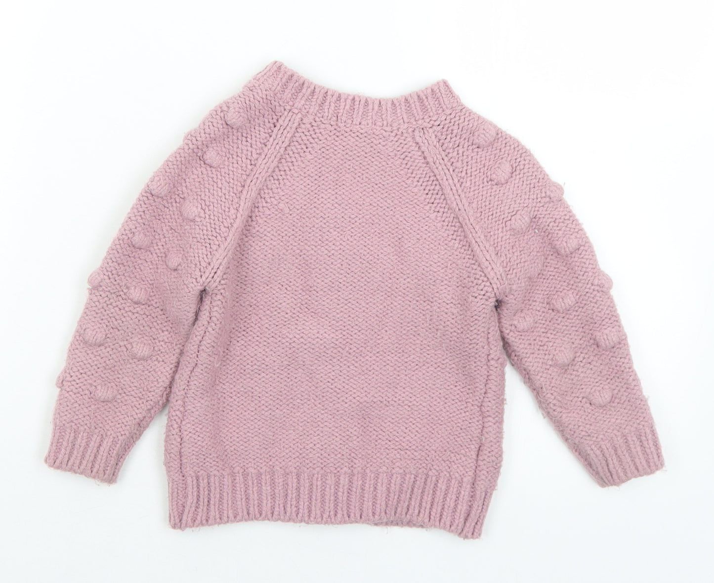 NEXT Girls Pink  Acrylic Cardigan Jumper Size 18-24 Months  Button