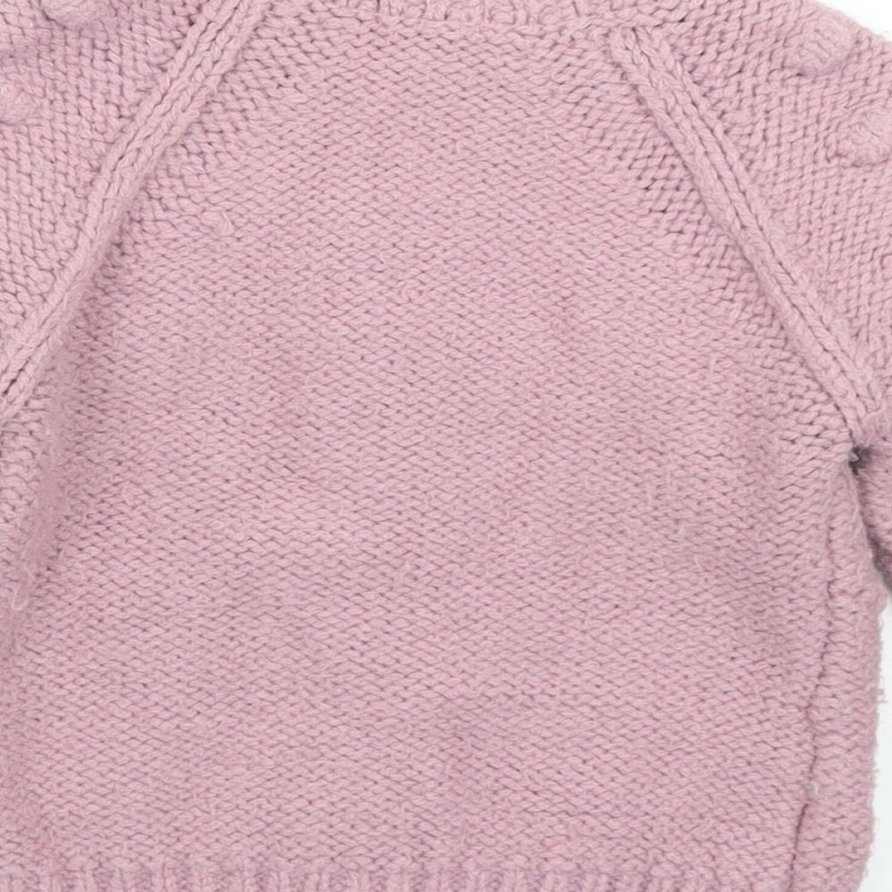 NEXT Girls Pink  Acrylic Cardigan Jumper Size 18-24 Months  Button