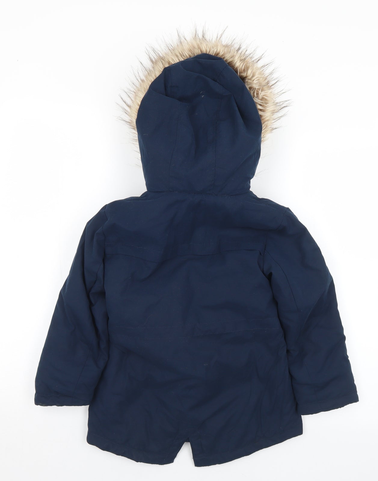 Marks and Spencer Girls Blue   Parka Coat Size 4-5 Years  Zip