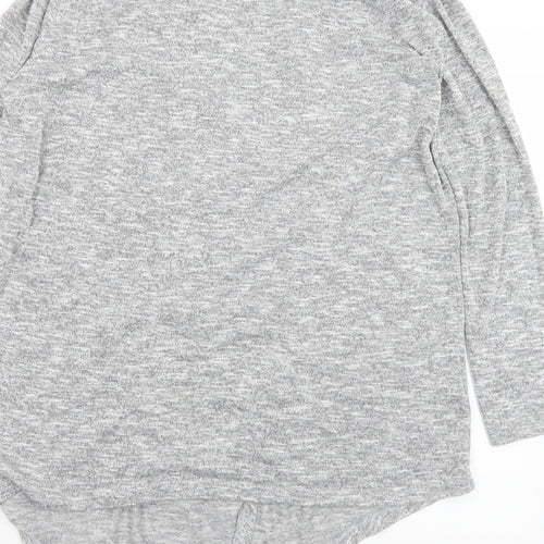New Look Womens Grey Collared  Polyester Cardigan Jumper Size M