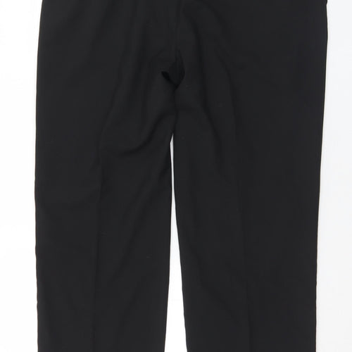 Marks and Spencer Mens Black  Polyester Trousers  Size 38 in L31 in Regular Button