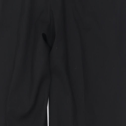 Marks and Spencer Mens Black  Polyester Trousers  Size 38 in L31 in Regular Button