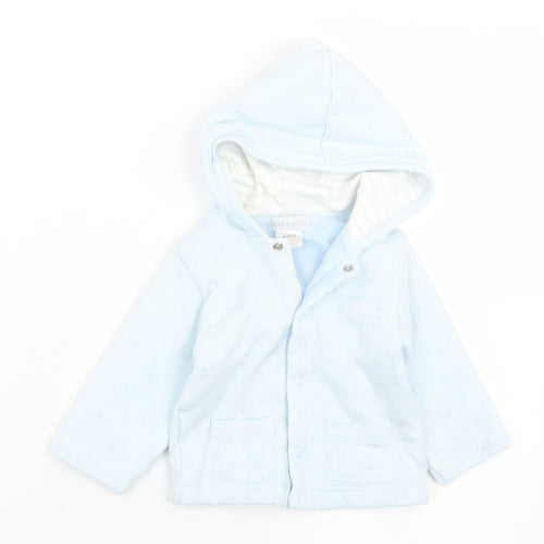 Kris x Kids  Blue Geometric Cotton Cardigan Jumper Size 6-9 Months  Snap - Planes