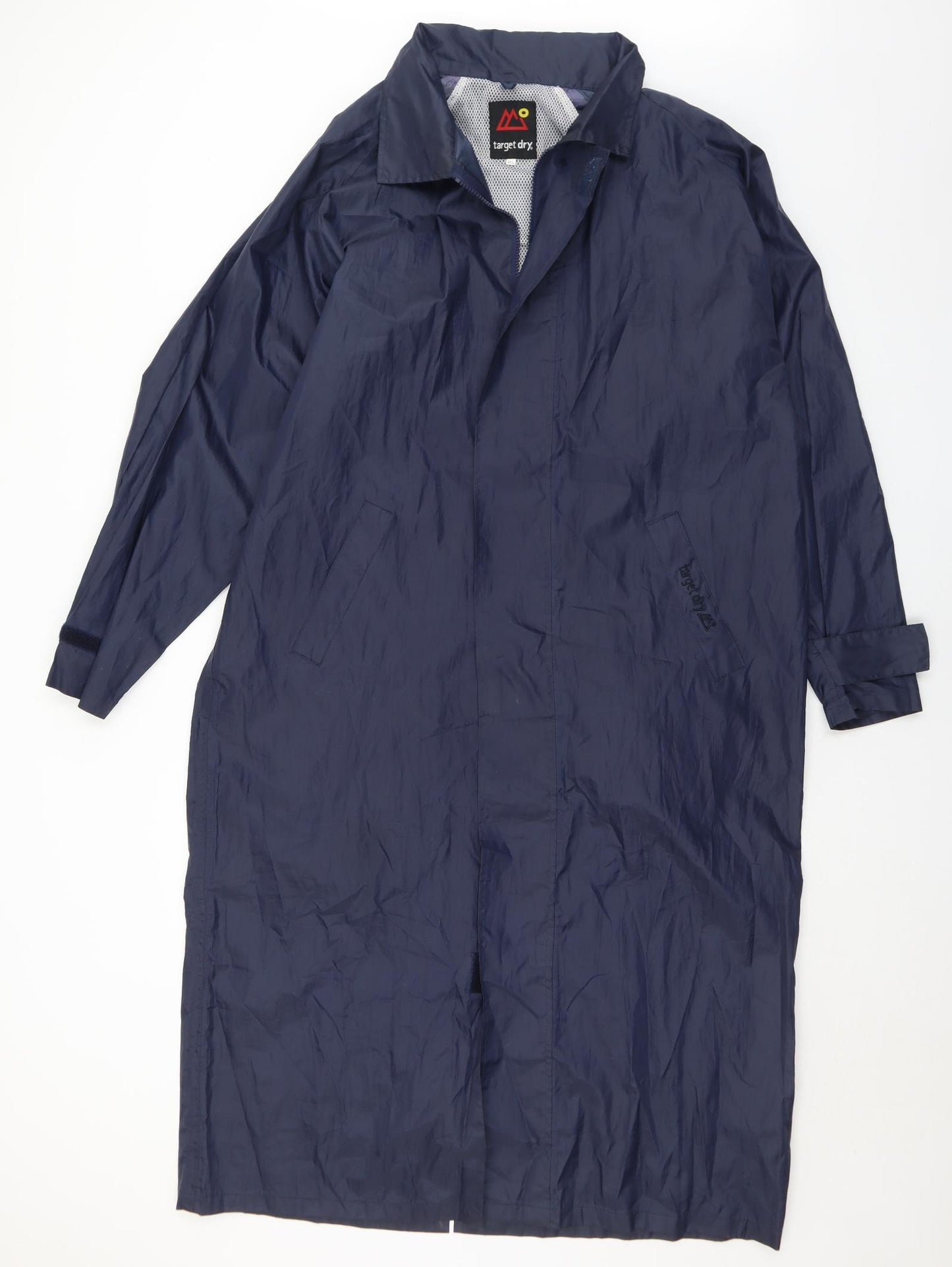 Target Dry Mens Blue   Windbreaker Coat Size M  Zip - Waterproof Coating