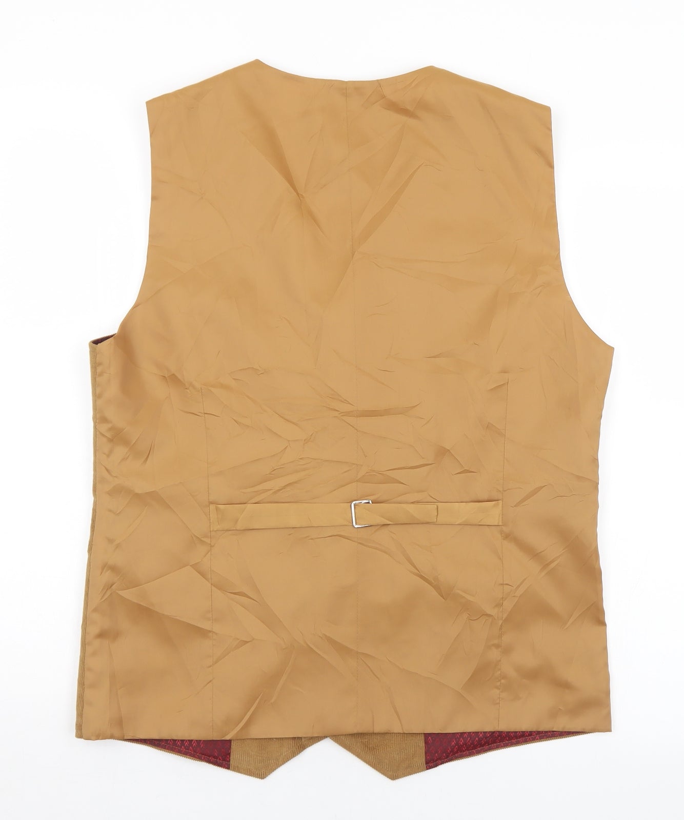 Preworn Mens Brown  Polyester Jacket Suit Waistcoat Size M