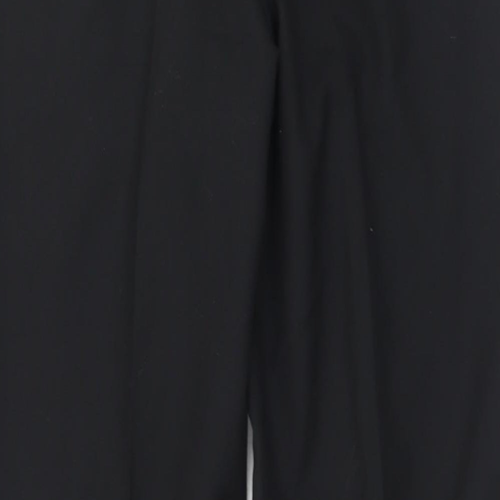 Preworn Mens Black  Polyester Trousers  Size 36 in L33 in Regular Button