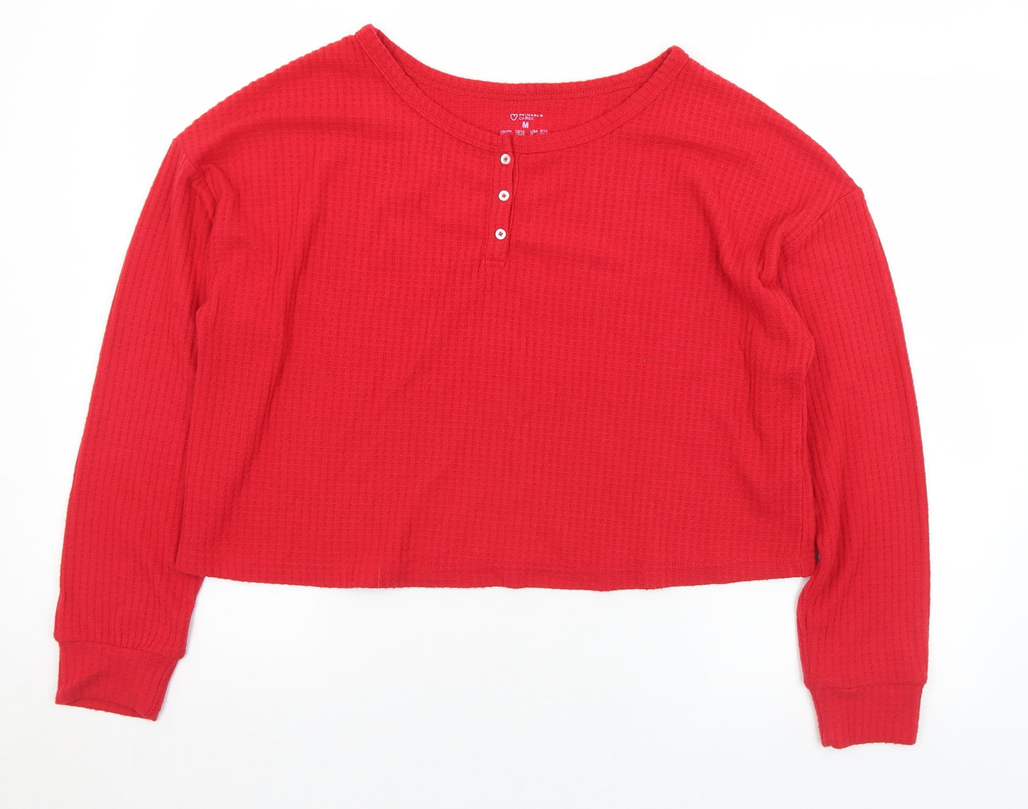 Primark Womens Red Round Neck  Polyester Pullover Jumper Size 12   - 12/14