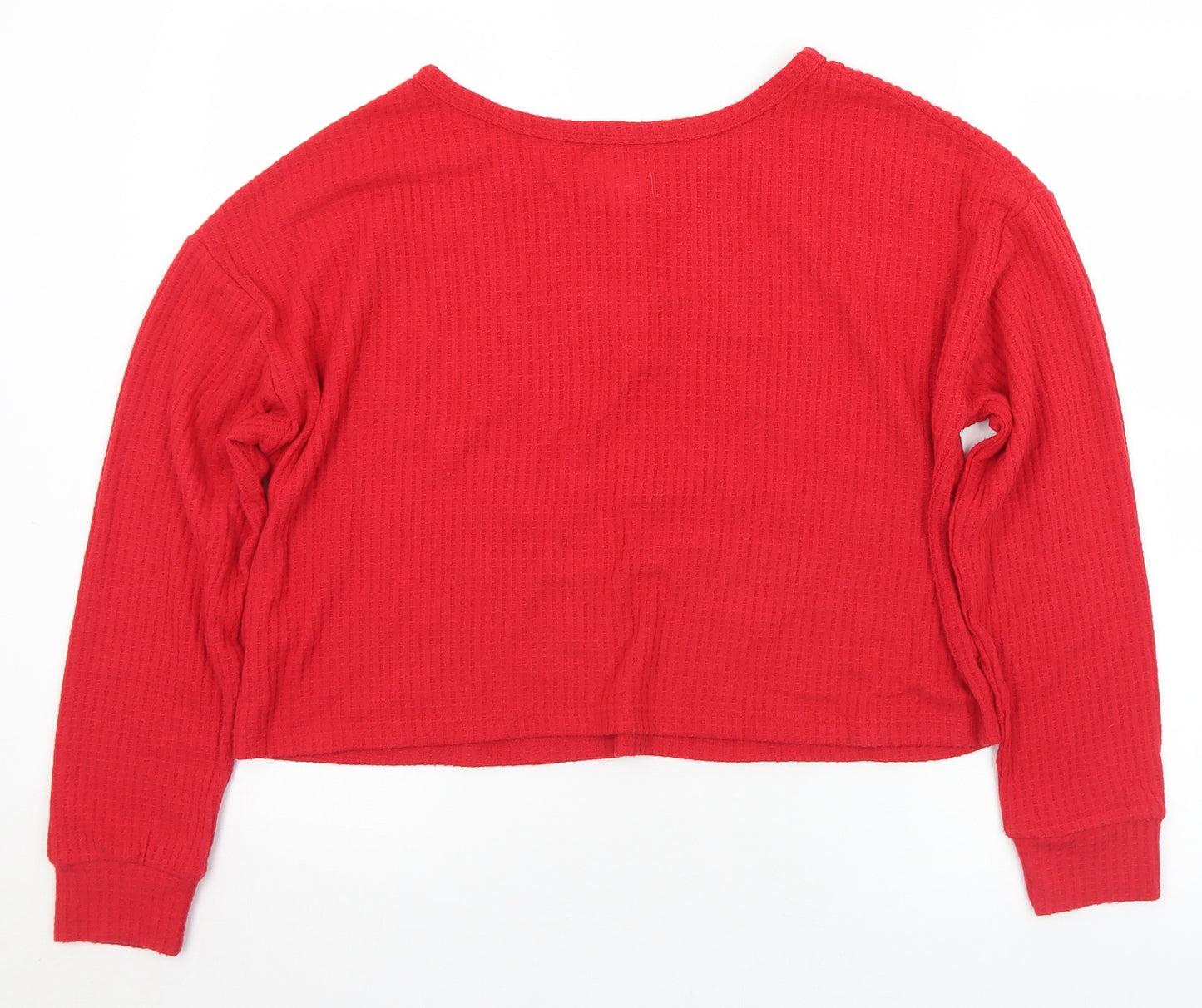 Primark Womens Red Round Neck  Polyester Pullover Jumper Size 12   - 12/14
