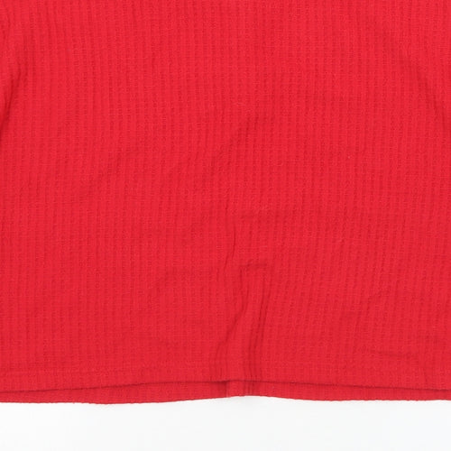 Primark Womens Red Round Neck  Polyester Pullover Jumper Size 12   - 12/14