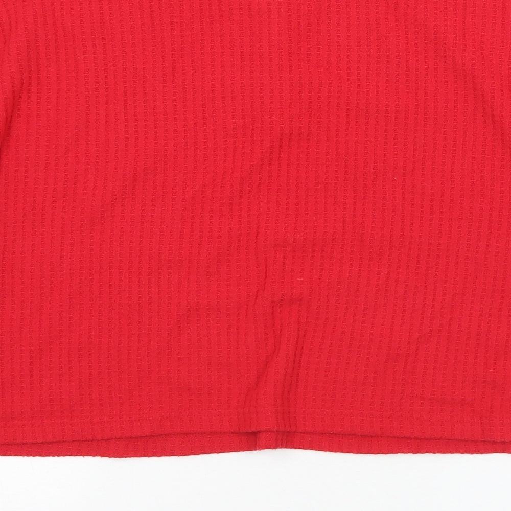 Primark Womens Red Round Neck  Polyester Pullover Jumper Size 12   - 12/14